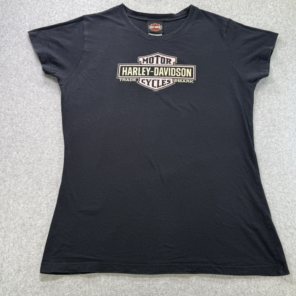 Harley-Davidson Women's T-Shirt XL Las Vegas Nevada 2010 Made USA Black